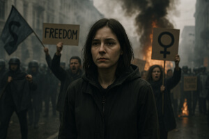 Woman Bomb social commentary